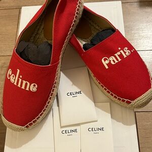 Celine Paris Red Espadrilles